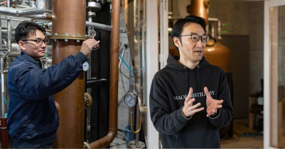 写真左：花岡昌季さん。ウイスキーに惚れ込み、バーテンダーや大手酒造メーカーでのウイスキー製造を経験　写真右：池岡優介さん。前職は音楽系ソフトウェアを開発するIT企業。異業種からお酒の世界へ